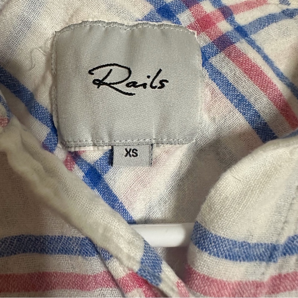 Rails Whitney Stripe Short Sleeve Raspberry Azure… - image 3